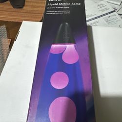 Vanful 13” Purple Liquid Lava Lamp W/white Wax New In Box Vintage