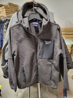 Reebook men's   full zipper fleece sweater for man , available sizes S, M, L, XL.  3 DIFERENT  COLORS .