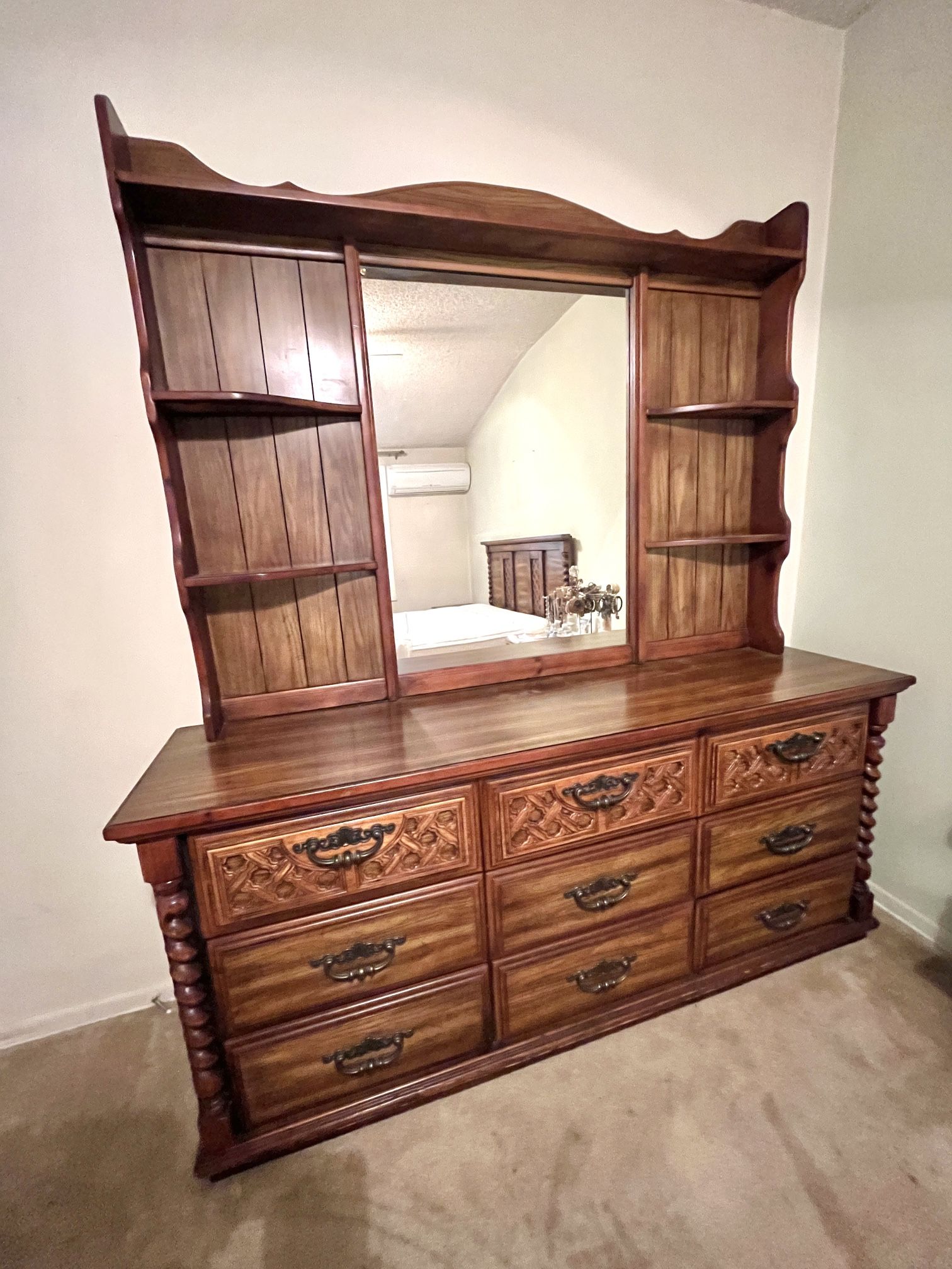 Vintage Wooden Bedroom Set