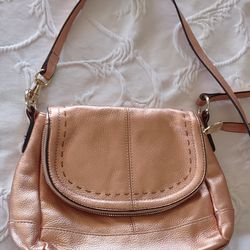 B Makosky Leather 11x8 Copper Gold Purse