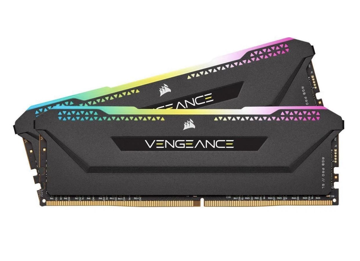 Corsair Vengeance RGB Pro SL 16GB (2x8GB) DDR4 3200mhz C16 Black (CMH16GX4M2E3200C16)