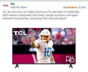 40" TCL Roku Smart TV