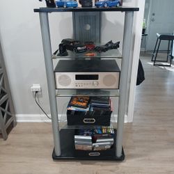 Black And GREY Bookshelf/Stand