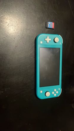 Light blue switch light with Mario+Rabbios KINGDOM BATTLE