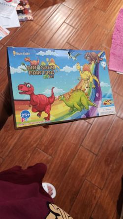 Dinosaur Toys Kids Crafts Activity Painting Kit Complete Play Set Ages 4-10 NEW