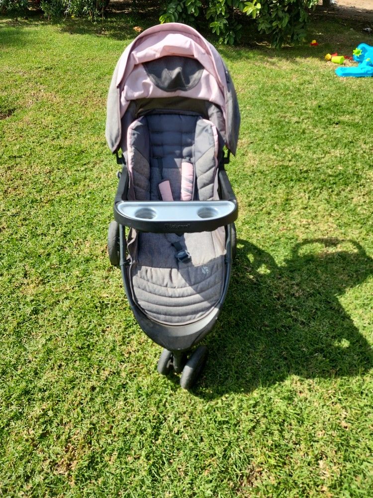Baby Stroller Grey And Pink