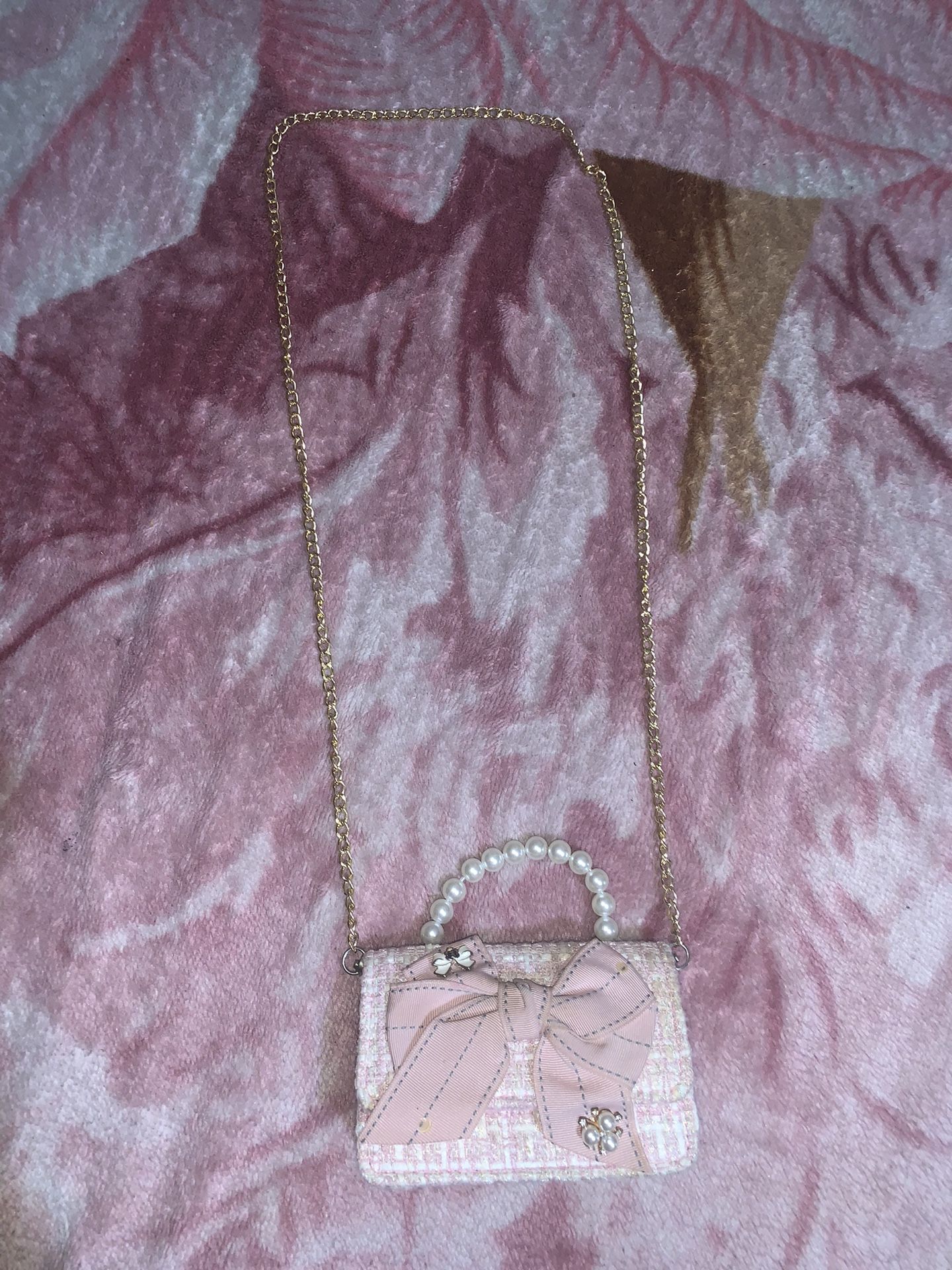 Pink cross body hand bag