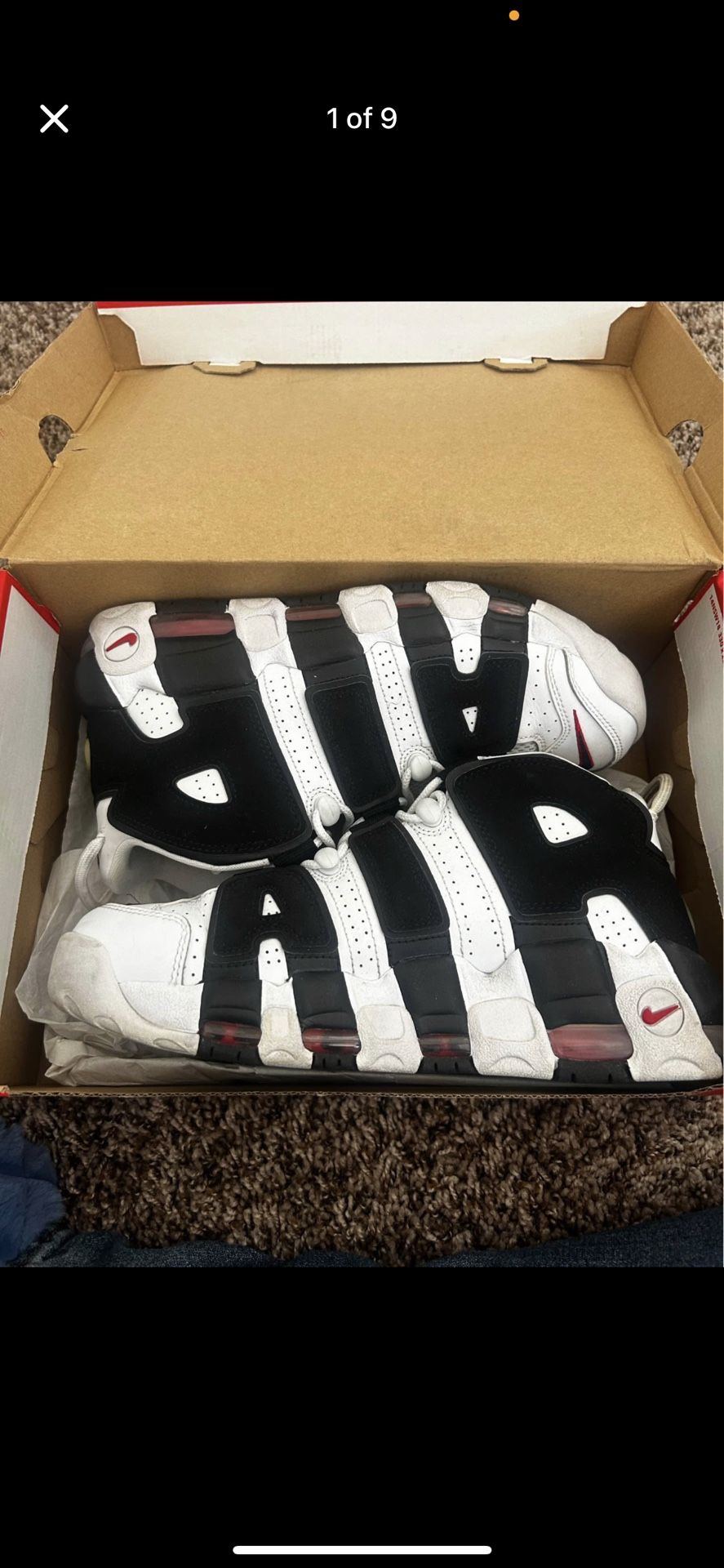 Nike Air More Uptempo Sz 9 (414962-105) – Used, Good Condition