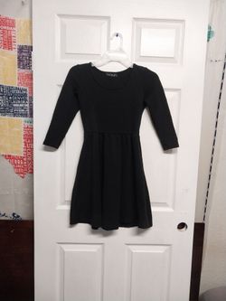 Girls  Long  Sleeve   Black  Dress