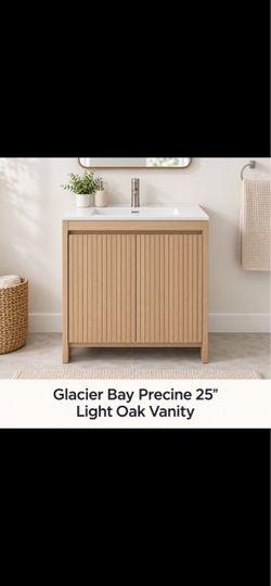 Glacier Bay Precine 25" Light Oak Vanity