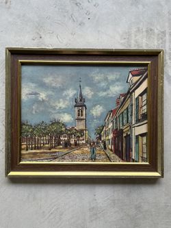 Vintage Framed Artwork Mid Century
