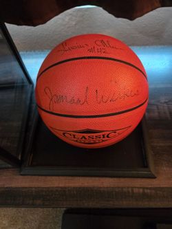JAMAAL WILKES & LUCIUS ALLEN SIGNED BALL