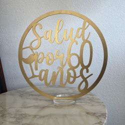 60th Birthday Table Sign Centerpiece 