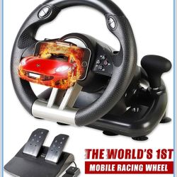 Serafim R1+ Racing Wheel - Gaming Steering Wheel with Responsive Pedal - Compatible with XBOX ONE, PS4, PS3, Switch, PC, iOS, Android - Xbox One Steer