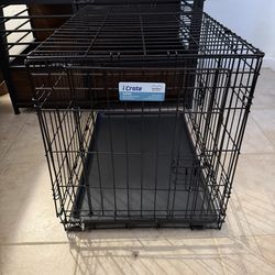 MidWest Homes for Pets 30-Inch iCrate for Medium Breeds, 21-40 lbs, Double Door Folding Dog Crate with Divider Panel, Leak-Proof Tray & Secure Latches