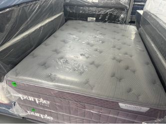 QUEEN SIZE PURPLE LUXE REJUVENATE PREMIER (FIRM) EURO TOP MATTRESS & BOX SPRING BED SET