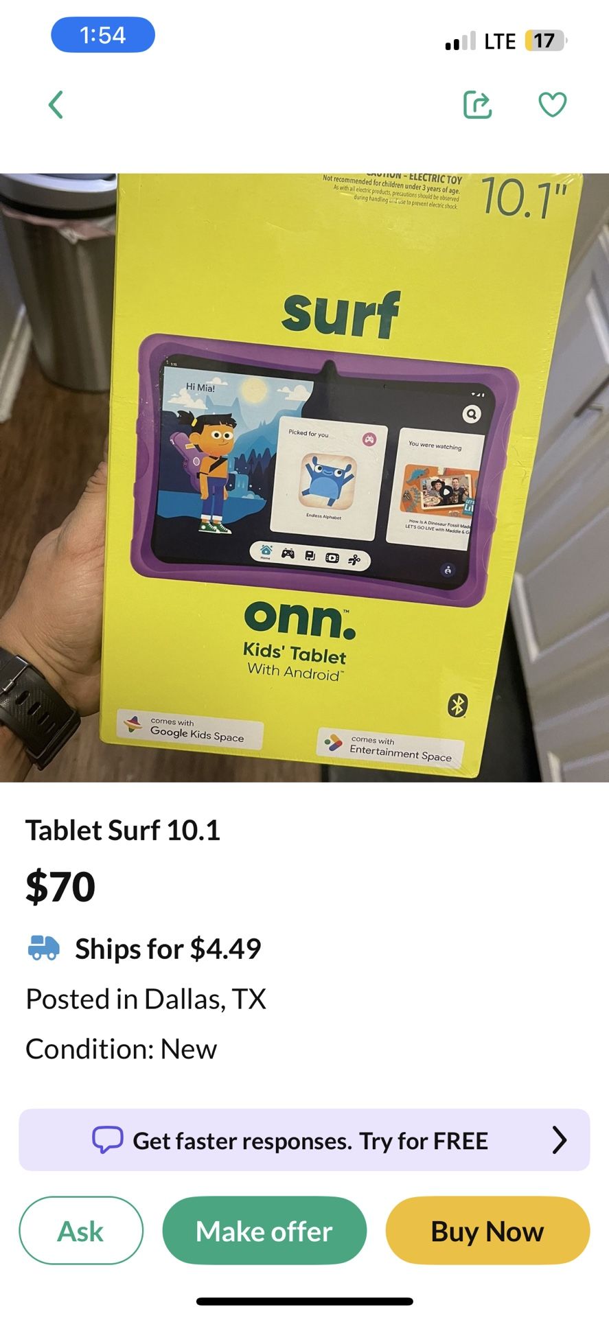 Surf On Tablet