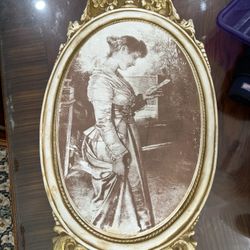 Beautiful Heavy Porcelain Antique Frame