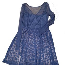Woman’s Lined Blue Dress