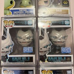 Funko Exclusive Chase Solo Leveling Igris And Tank, Kaiji No 8 with Pop Protector