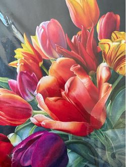 2016 Skagit Valley Tulip Festival Poster by Sandy Haight - Artist Signed 18” x 24” Vibrant watercolor art print on heavy paper. This poster is the o