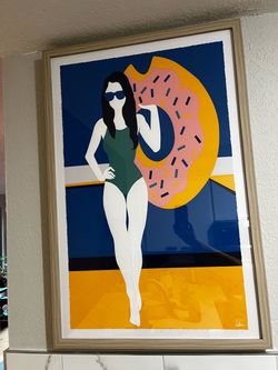 Pool Donut Day Framed Artwork