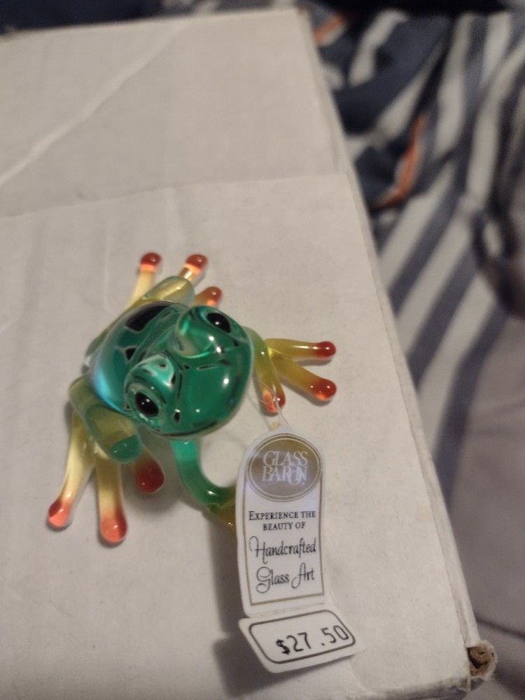 Glass Figurine Frog