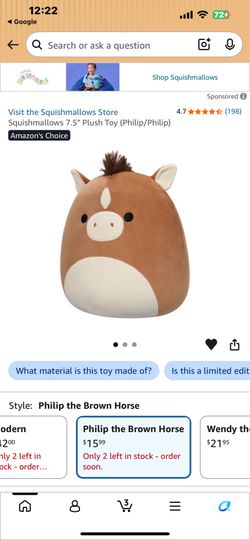 Squishmallows 7.5 plush Philip