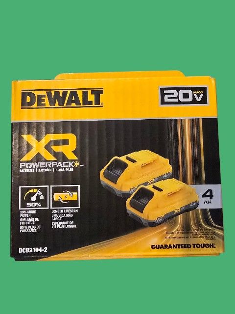 Dewalt 20v XR 4AH Batteries 2-pack
