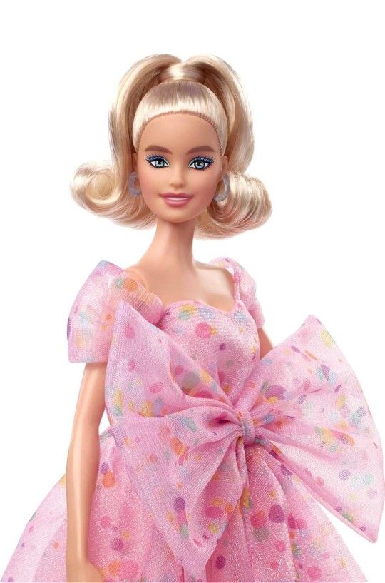 Barbie Signature Birthday Wishes Doll Blonde) Wearing Pink