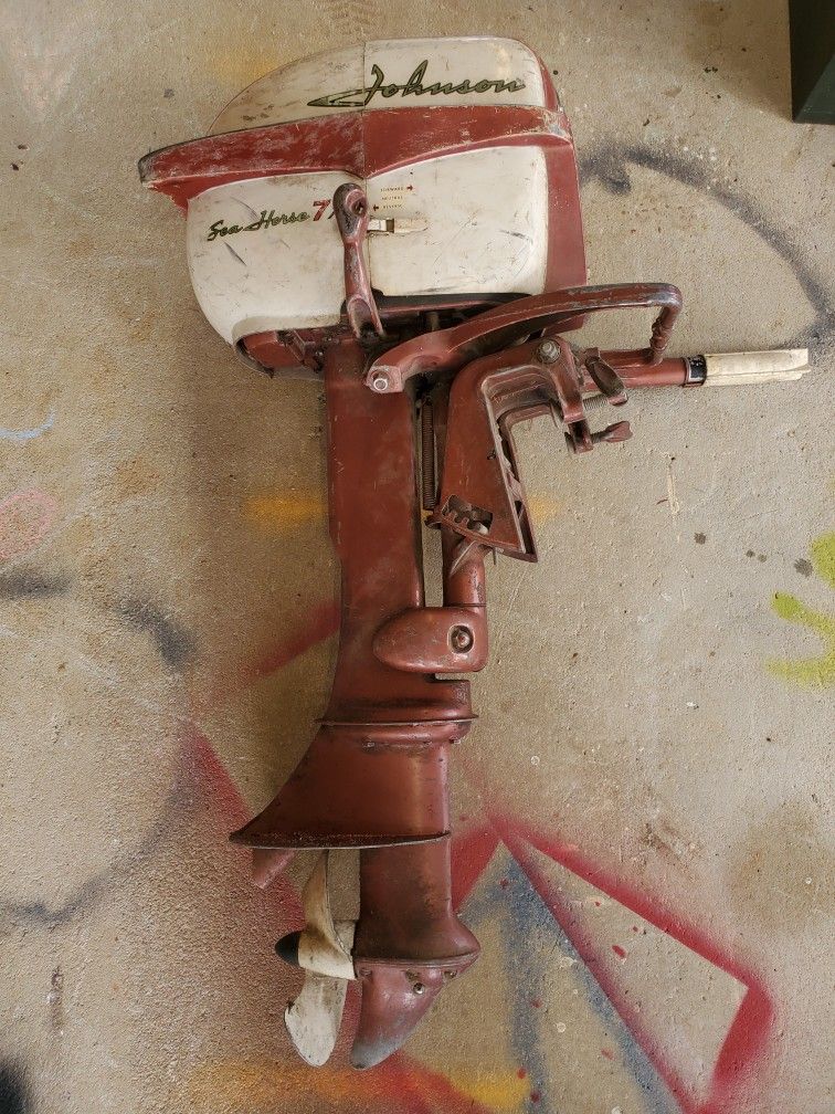 Vintage Johnson Seahorse 7.5 Hp Outboard Motor Not Working Repair Parts