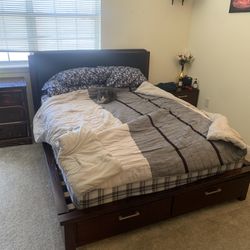 Queen Bed Frame (Mattress & Comforter Not Included)