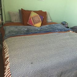 Queen Size mattress With Bean bag chair 