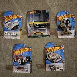 Hot Wheels Collector Lot (5 Cars) – Premium & Mainline Mix – British Horse Power + Fan Favorites
