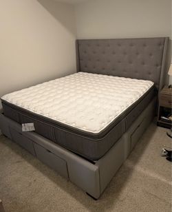 King Size Bed + Sealy Mattress
