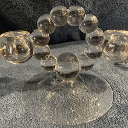 Vintage Candlewick Pair Of Candle Holders