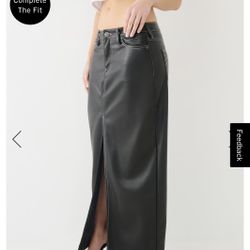 True Religion Faux Leather Maxi Skirt