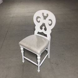 Tall White Wood Chair 