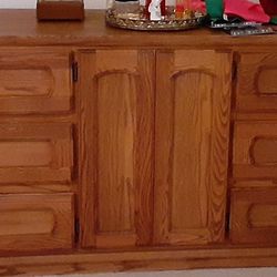 Nice 6 Drawers Cabinet With A Shelf Works Well No Scratches Or Missing Pieces Non Smoking Home Solid Heavy Dresser