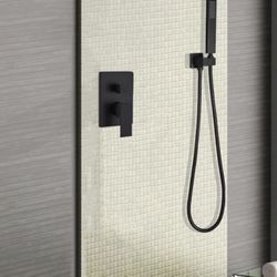 Matte Black Rain Shower Set