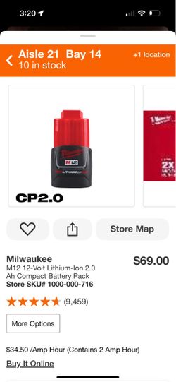 Milwaukee M12 2.0Ah Compact Battery Pack