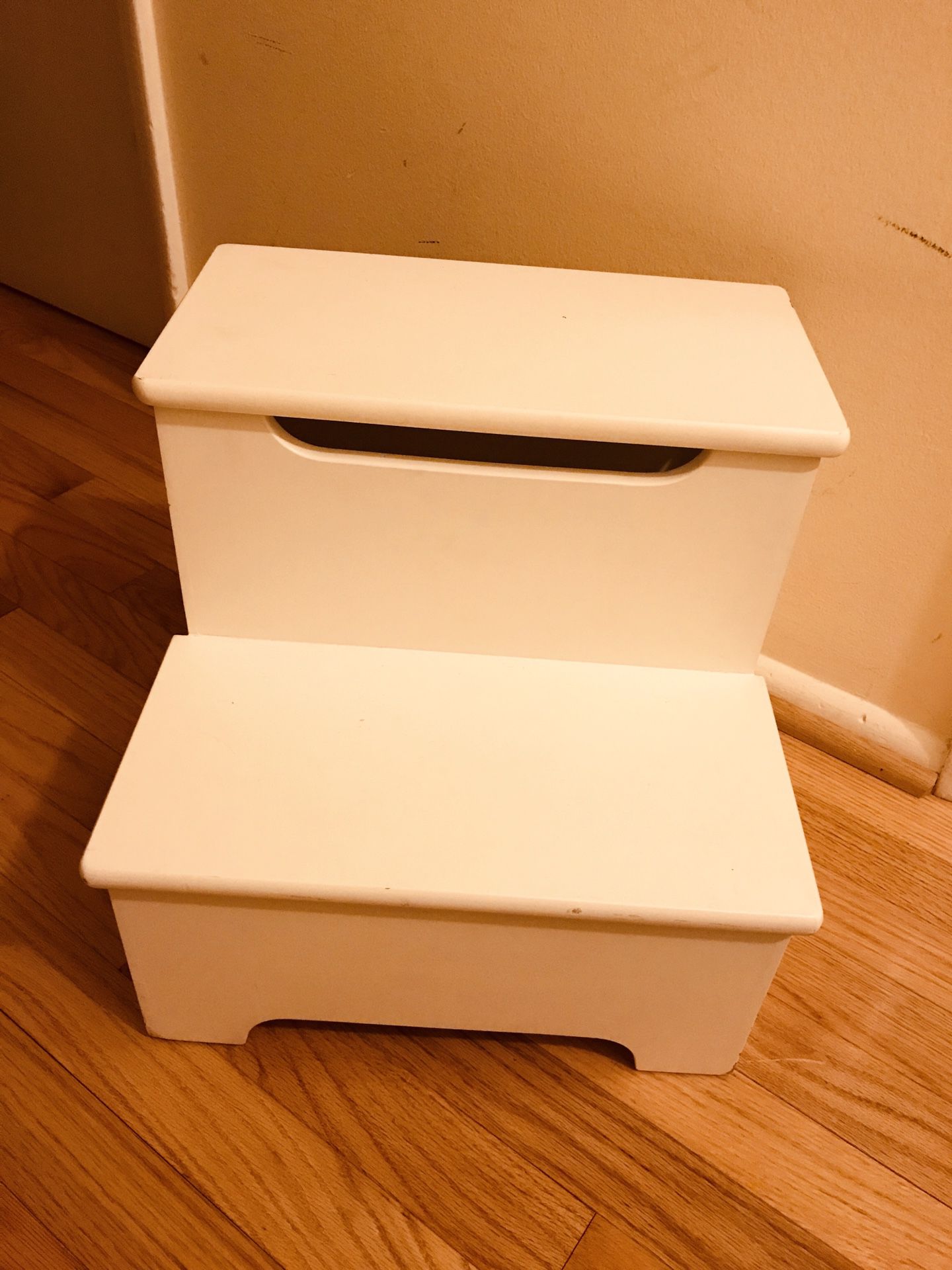 Kids sturdy wooden two-step step stool!