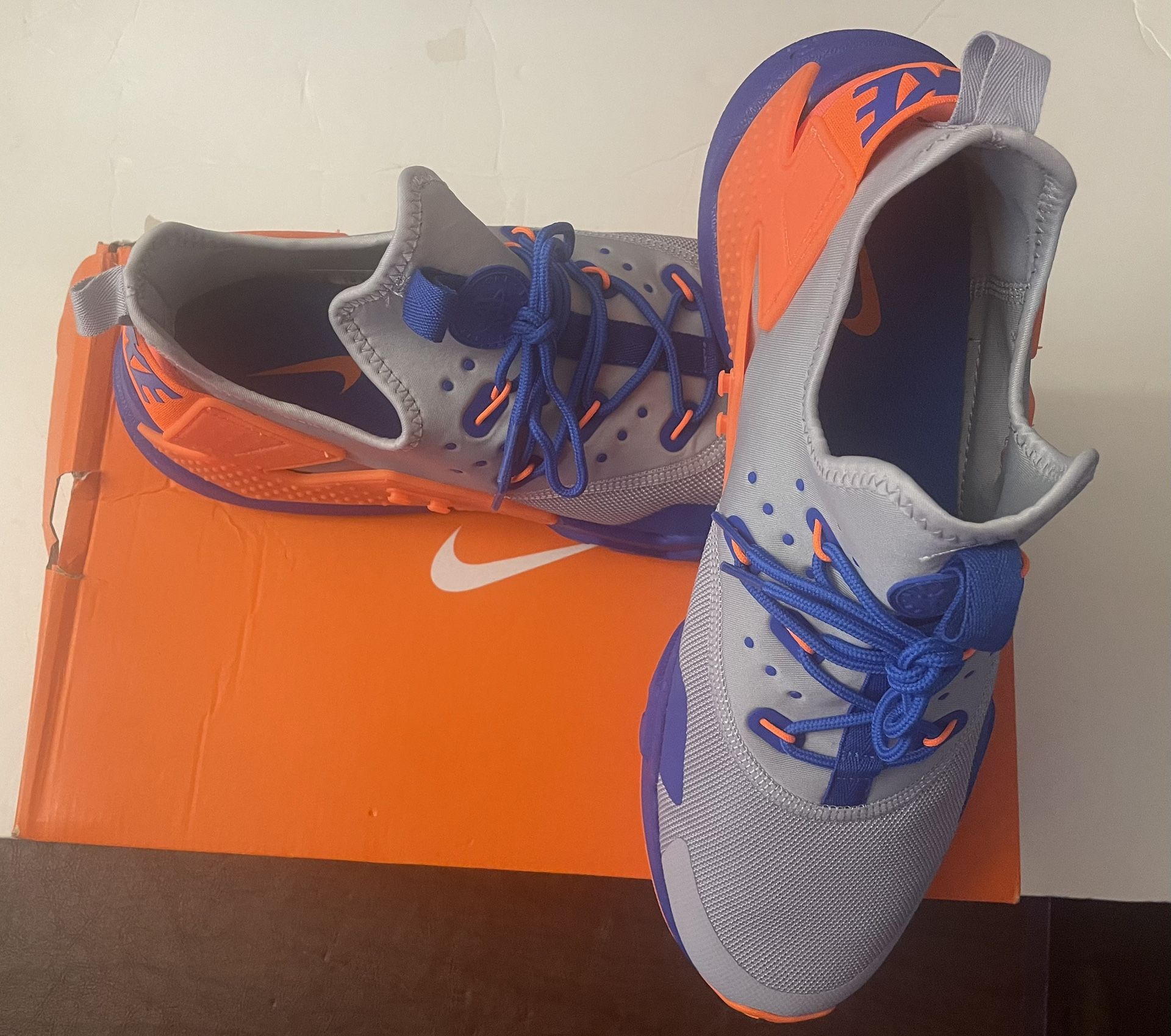 Brand New Nike Air Huarache Drift Grey/Blue/Orange AH7334 005(size 13)