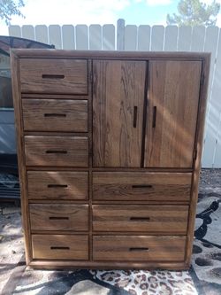 $MAKE OFFER OAK WOOD WARDROBE