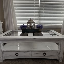 Custom Finished Rustic Farmhouse Coffee Table 