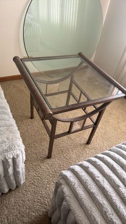 Two end tables with lamp