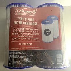 2 Pack Coleman Type B Pool Filter Replacement Cartridge