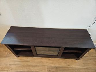 Dark Brown TV Stand with Electric Fireplace