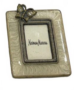 Vintage Neiman Marcus Miniature Ornate Butterfly Photo Frame