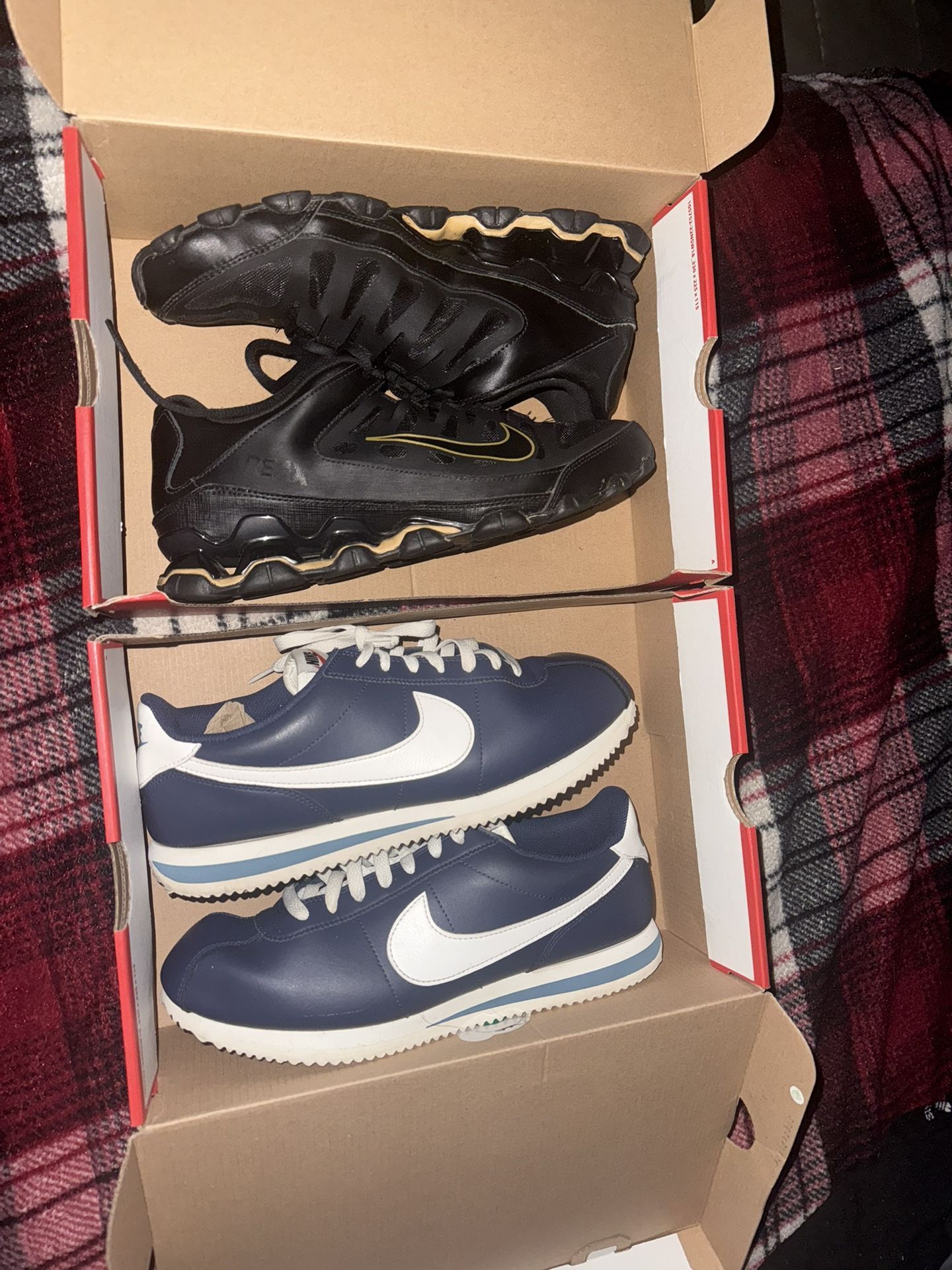 2 Pairs Or Nike Shoes Size 10 And 10.5 Running Nike Shoes Size 10 Nike Cortez Size 10.5
